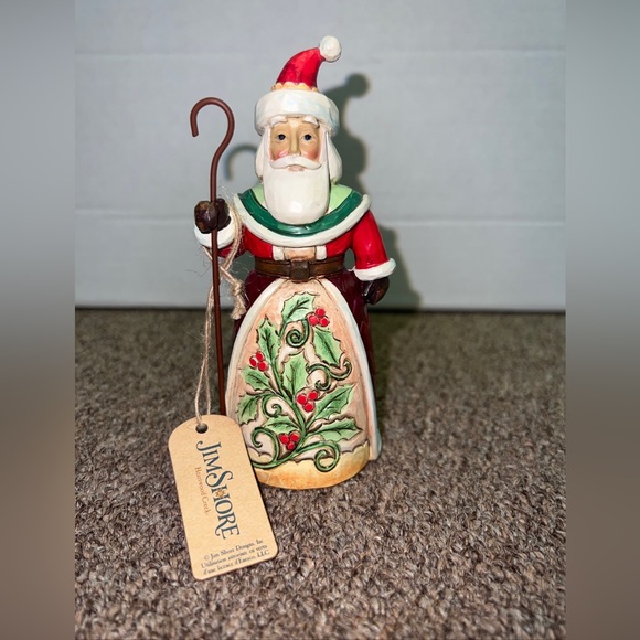 Jim Shore Heartwood Creek Holly Santa Claus Pint Sized Figurine New - Picture 3 of 5
